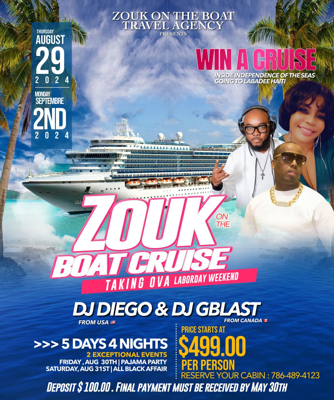 Zouk on the boat cruise 2024 event